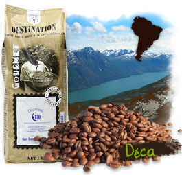 Caf� en Grains Bio - D�caf�in� Am�rique Centrale / Afrique - 1kg