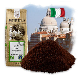 Caf� Bio Moulu Filtre/Expresso - Stretto Arabica-Robusta 70/30 - 250g