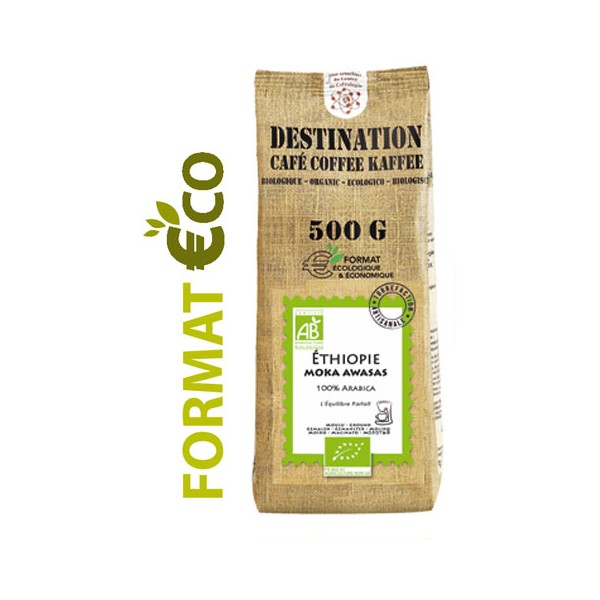 Caf� Bio Moulu - Moka Ethiopie Djimmah (Moka Awasas) - 500g