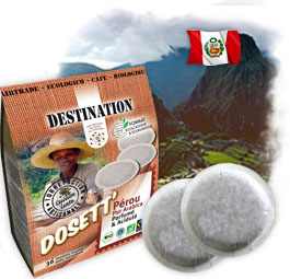 Dosettes Souples Caf� Bio Equitable - P�rou Cocla x 36