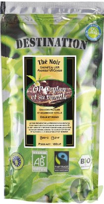 Thé Noir High Grown OP Ceylan & gousses de Vanille locale Bio Equitable Thé Noir High Grown OP Ceylan & gousses de Vanille locale Bio Equitable