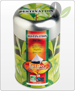 Thé en sachet pyramide Bio Equitable - Earl Grey St James FBOP x 20 - Boite métal Thé en sachet pyramide Bio Equitable - Earl Grey St James FBOP x 20 - Boite métal