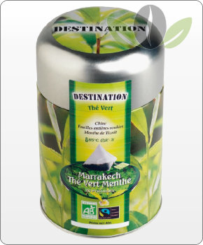 Thé en sachet pyramide Bio Equitable - Thé Vert à la Menthe x 20 - Boite métal Thé en sachet pyramide Bio Equitable - Thé Vert à la Menthe x 20 - Boite métal