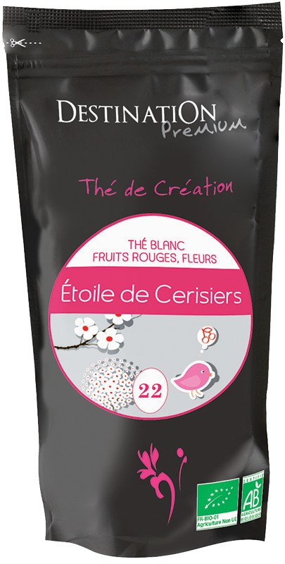 Thé Blanc Bio - Etoile de Cerisiers - 30g Thé Blanc Bio - Etoile de Cerisiers - 30g