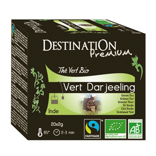 Thé en sachets Bio Equitable - Thé Vert Darjeeling x 20 Thé en sachets Bio Equitable - Thé Vert Darjeeling x 20