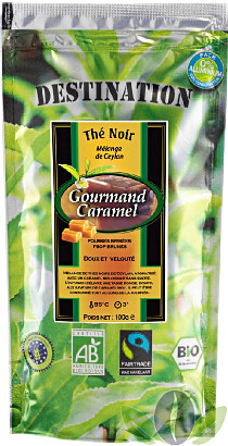 Thé Noir Parfumé Bio Equitable - Thé Gourmand Caramel FBOP - 100 g Thé Noir Parfumé Bio Equitable - Thé Gourmand Caramel FBOP - 100 g