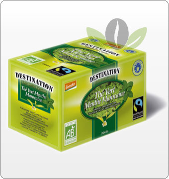 Thé en sachet Bio Equitable - Thé Vert à la Menthe Marocaine x 20 Thé en sachet Bio Equitable - Thé Vert à la Menthe Marocaine x 20