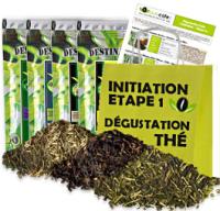 Dgustation Th - Initiation Etape1 - 4 grands crus en feuilles