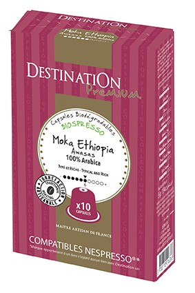 Capsules Café BIO Biospresso N°22 - Moka Ethiopie Awasas x 10 Capsules Café BIO Biospresso N°22 - Moka Ethiopie Awasas x 10