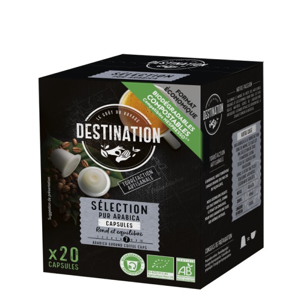 Capsules Café Bio - Sélection 100% Arabica x 20 Capsules Café Bio - Sélection 100% Arabica x 20