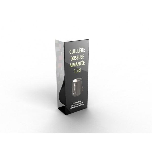 Cuillère doseuse café 7g noire aimantée en PET Cuillère doseuse café 7g noire aimantée en PET