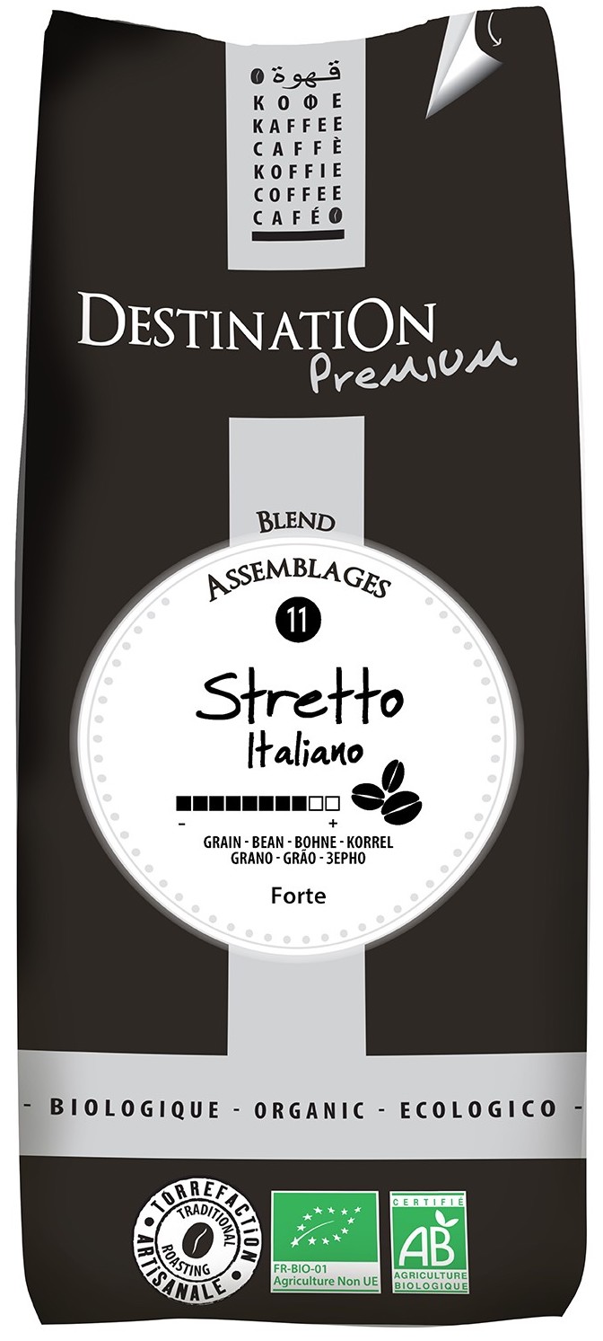 Café en Grains Bio - Stretto Italien Arabica-Robusta 70/30 - 1kg Café en Grains Bio - Stretto Italien Arabica-Robusta 70/30 - 1kg