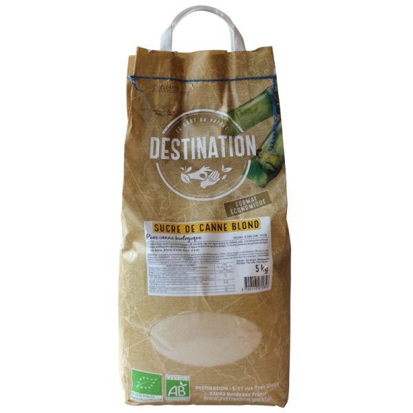 Sucre Bio - Sucre de Canne Blond cristal fin - 5kg Sucre Bio - Sucre de Canne Blond cristal fin - 5kg
