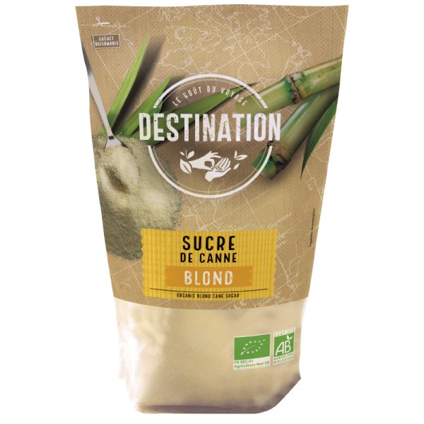Sucre Bio - Sucre de Canne Blond cristal fin - 1kg Sucre Bio - Sucre de Canne Blond cristal fin - 1kg