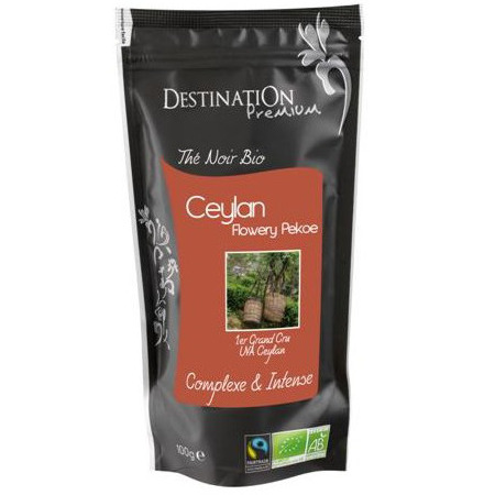 Thé Noir Bio Equitable - 1er Cru Ceylan UVA Flowery Pekoe - 80g Thé Noir Bio Equitable - 1er Cru Ceylan UVA Flowery Pekoe - 80g
