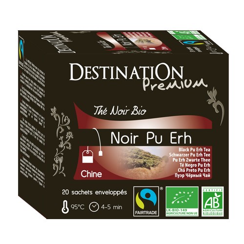 Thé en sachets Bio Equitable - Thé Puerh Yunnan x 20 Thé en sachets Bio Equitable - Thé Puerh Yunnan x 20