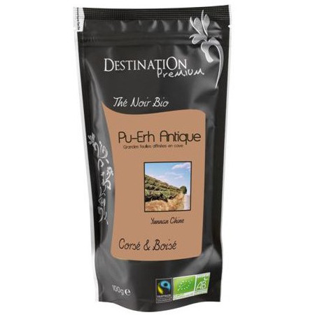 Thé Pu Erh Bio Equitable - Puer Antique Grade1 du Yunnan - 100g Thé Pu Erh Bio Equitable - Puer Antique Grade1 du Yunnan - 100g
