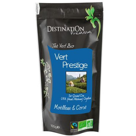 Thé Vert Bio Equitable - 1er Cru UVA Ceylan - 100g Thé Vert Bio Equitable - 1er Cru UVA Ceylan - 100g