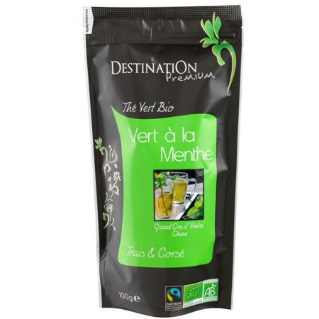 Thé Vert Bio Equitable - Thé vert à la Menthe - 100g Thé Vert Bio Equitable - Thé vert à la Menthe - 100g