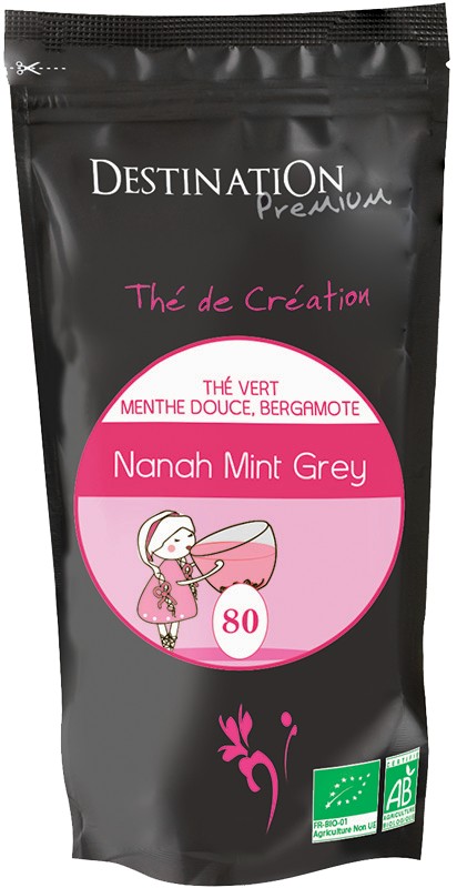 Thé Vert Bio - Nanah Mint Grey - 100g Thé Vert Bio - Nanah Mint Grey - 100g