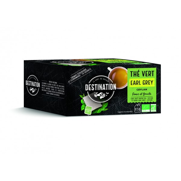 Thé en sachets Bio Equitable - Earl Grey Vert x 50 Thé en sachets Bio Equitable - Earl Grey Vert x 50