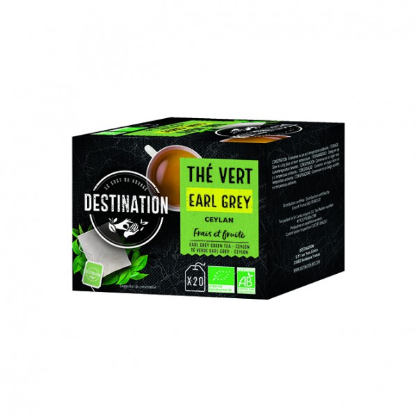 Thé en sachets Bio Equitable - Earl Grey Vert x 20 Thé en sachets Bio Equitable - Earl Grey Vert x 20