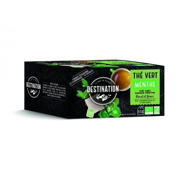 Thé en sachets Bio Equitable - Thé Vert à la Menthe x 50 Thé en sachets Bio Equitable - Thé Vert à la Menthe x 50