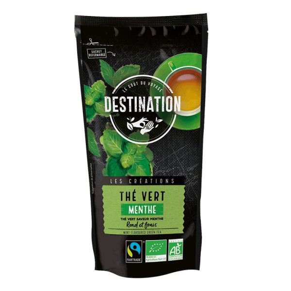 Thé Vert Bio Equitable - Thé vert Menthe - 100g Thé Vert Bio Equitable - Thé vert Menthe - 100g
