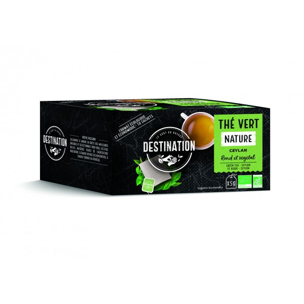 Thé en sachets Bio Equitable - Thé Vert Nature Ceylan x 50 Thé en sachets Bio Equitable - Thé Vert Nature Ceylan x 50