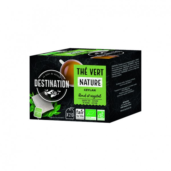 Thé en sachets Bio Equitable - Thé Vert Nature Ceylan x 20 Thé en sachets Bio Equitable - Thé Vert Nature Ceylan x 20